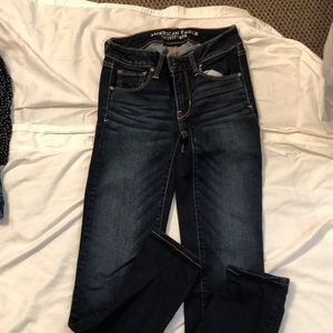 Dark Wash AEO Skinny Jeans